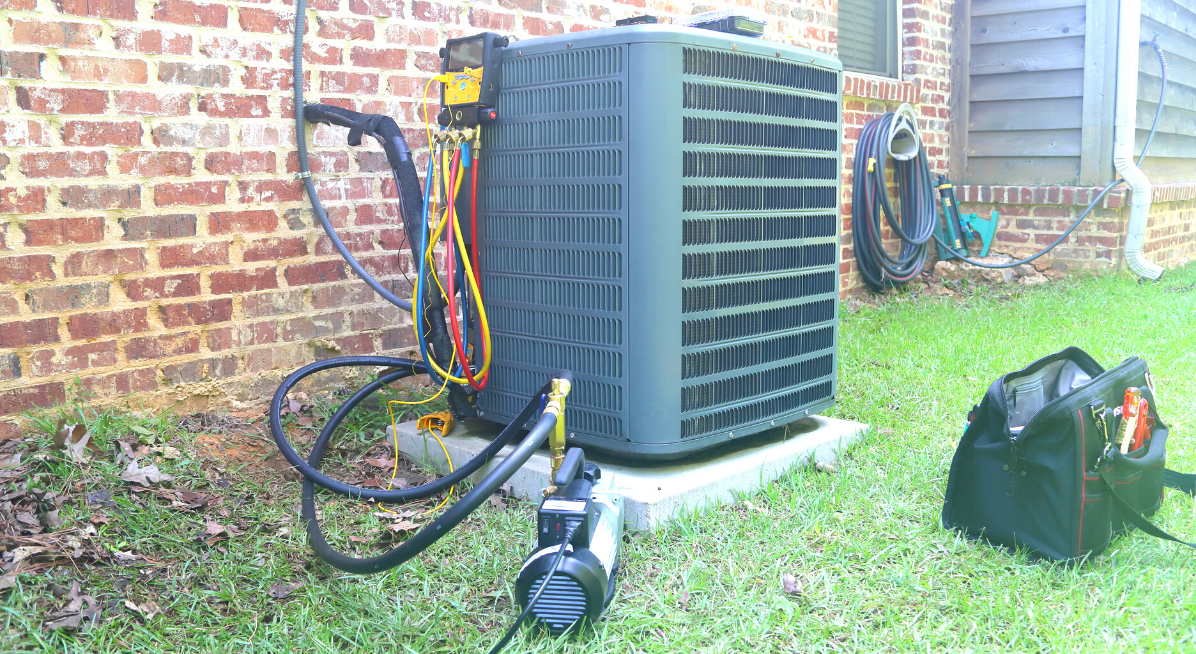 Freon Level Check On Outdoor AC Unit 