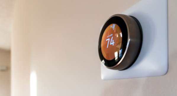 Smart Thermostat on the wall